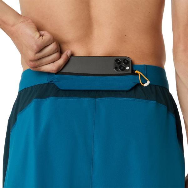 ASICS Road Logo 5in Shorts - Tranquil Teal/Dark Teal/Yamabuki