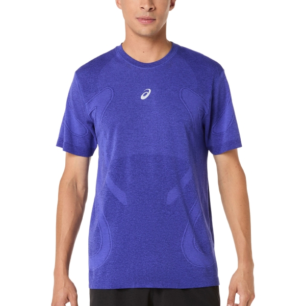 Maglietta Running Uomo ASICS Road Seamless Maglietta  Cobalt Burst/Eggplant 2011D355403