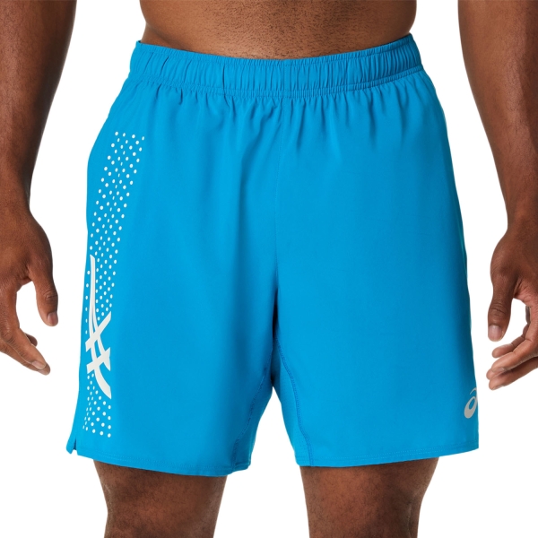 Pantaloncino Running Uomo ASICS Icon 7in Pantaloncini  Aegean Blue/Cream 2011D455400