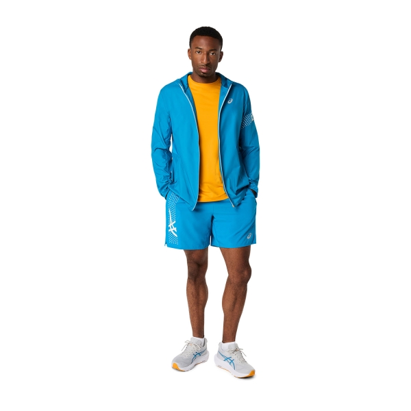 ASICS Icon Giacca - Aegean Blue/Cream