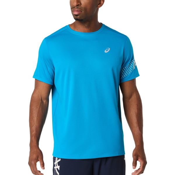 Camisetas Running Hombre ASICS Icon Camiseta  Aegean Blue/Cream 2011D458400