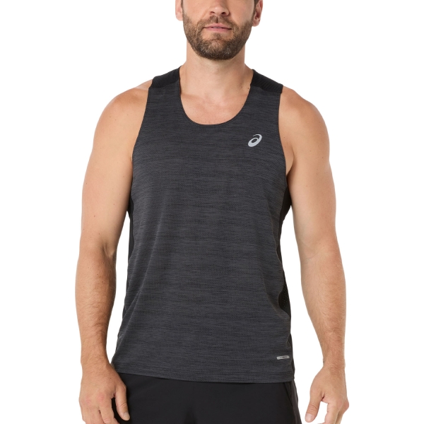 Men's Running Tank ASICS Road Tank  Performance Black 2011D478001