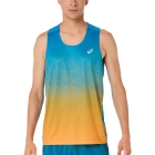 ASICS Road Fade Canotta - Aegean Blue/Yamabuki