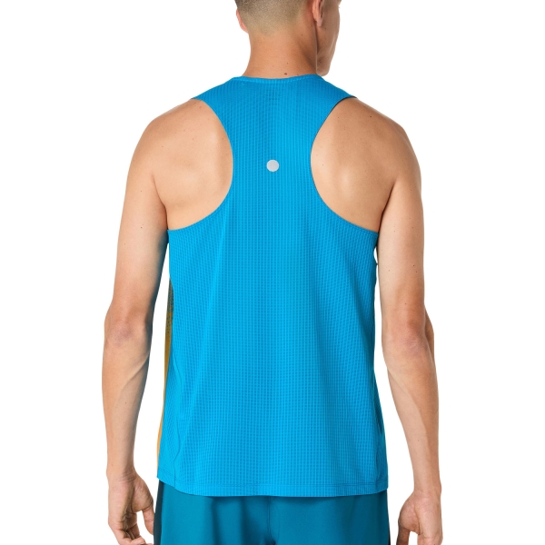 ASICS Road Fade Canotta - Aegean Blue/Yamabuki