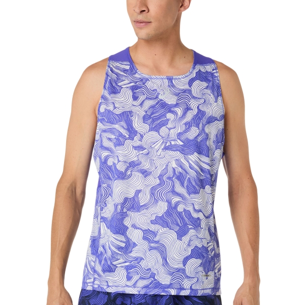 Canotte e Smanicati Trail Running Uomo ASICS Fujitrail Pro Canotta  Cobalt Burst/Cream 2011D528400