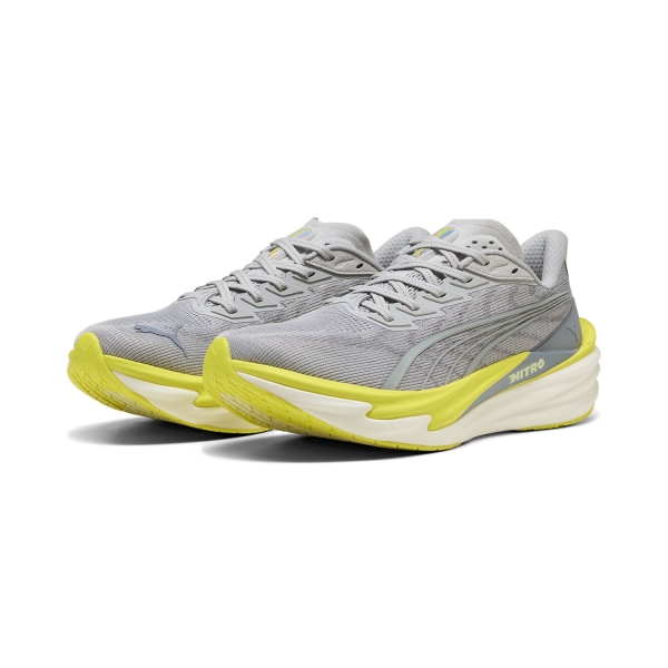 Puma Deviate NITRO 4 - Vibrant Silver/Lux Lime