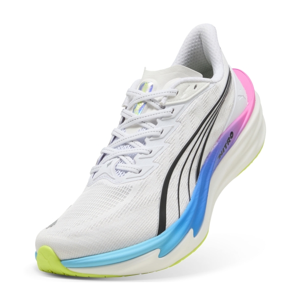 Puma Deviate NITRO 4 - White/Poison Pink/Ultra Blue