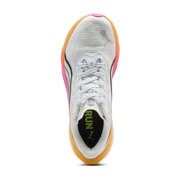 Puma Deviate NITRO 4 - White/Poison Pink/Glowing Red
