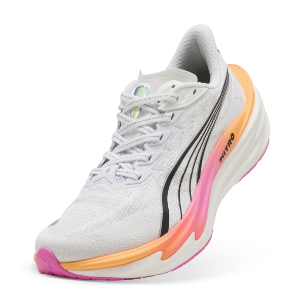 Puma Deviate NITRO 4 - White/Poison Pink/Glowing Red