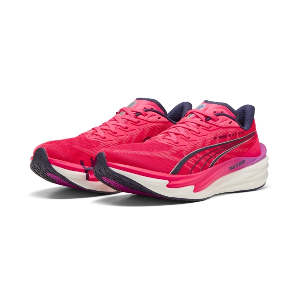 Puma x HYROX Deviate NITRO 4 - White/Electric Orchid/Pure Pink