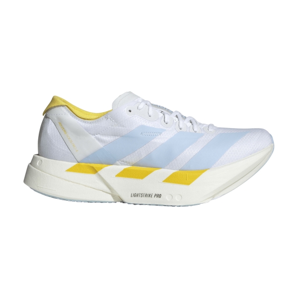 Women's Performance Running Shoes adidas adizero adios Pro 4  Cloud White/Glow Blue/Yellow KI9387