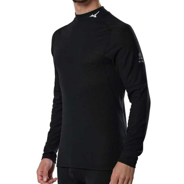 Maglia Intima Uomo Mizuno Premium Merino Logo Maglia  Black A2GAC68209
