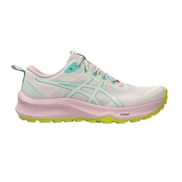 Scarpe Trail Running Donna ASICS Trabuco Terra 3  Beige/Aurora Green 1012B925250