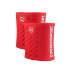 Compressport 3D Dots Wristbands - Fluo Red/White