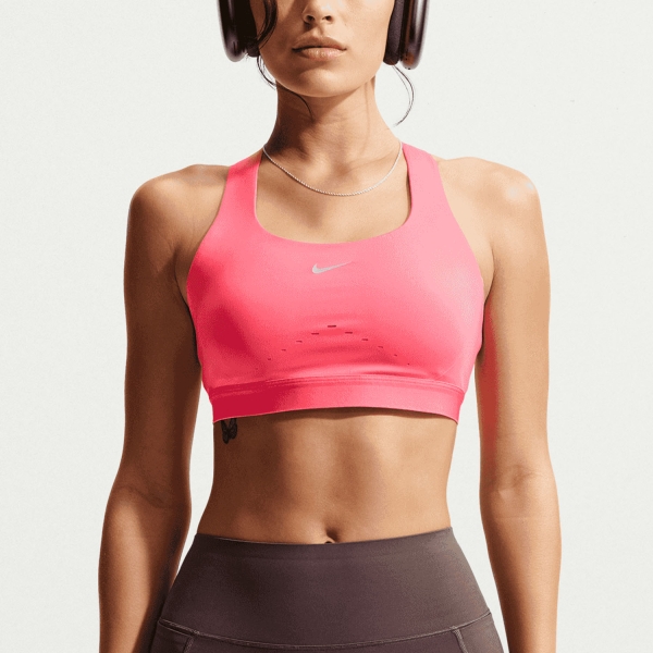 Reggiseno Sportivo Donna Nike Swift Reggiseno Sportivo  Sea Coral/Silver HM5220897