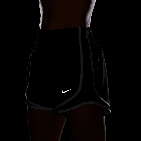 Nike Dri-FIT Tempo 3in Shorts - Black/White/Reflective Silver