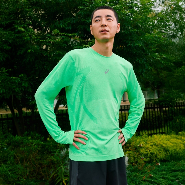 ASICS Road Seamless Shirt - Vital Green/Illuminate Green
