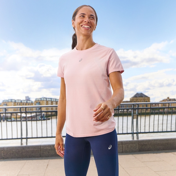 ASICS Road Pro T-Shirt - Morganite/Crystal Pink