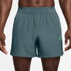 Nike Pro 6in Pantaloncini - Mineral Slate/Green Strike