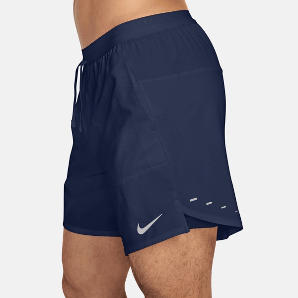 Nike Stride 2 in 1 7in Pantaloncini - Midnight Navy/Reflective Silver