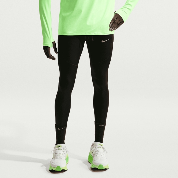 Men's Running Tights and Pants Nike DriFIT Stride Tights  Black/Reflective Silver IF2052010