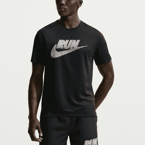 Men's Running T-Shirt Nike Miler Energy TShirt  Black/White IF9475010