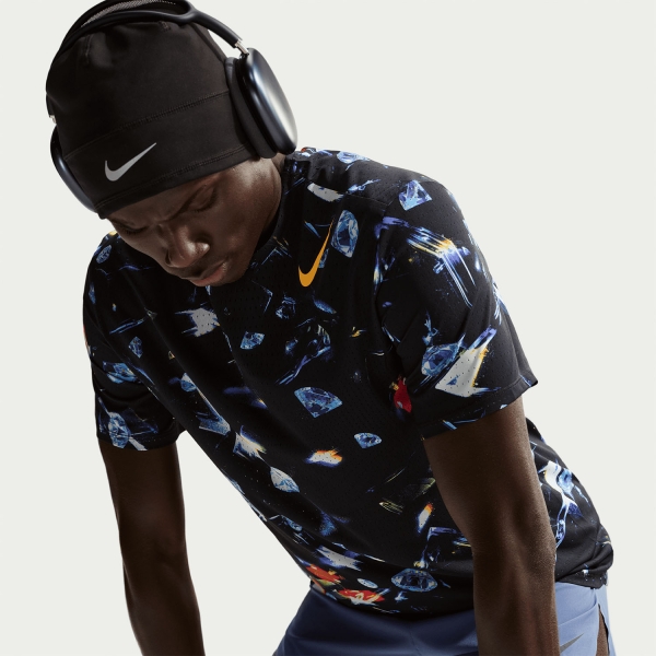 Nike Dri-FIT ADV Aeroswift AOP T-Shirt - Black/Laser Orange