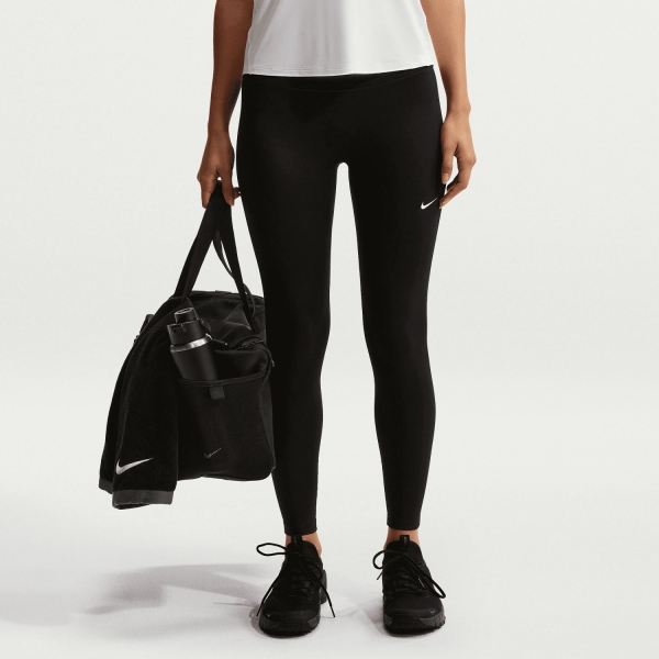 Pants y Tights Fitness y Training Mujer Nike One Logo 7/8 Tights  Black/White IO0579010