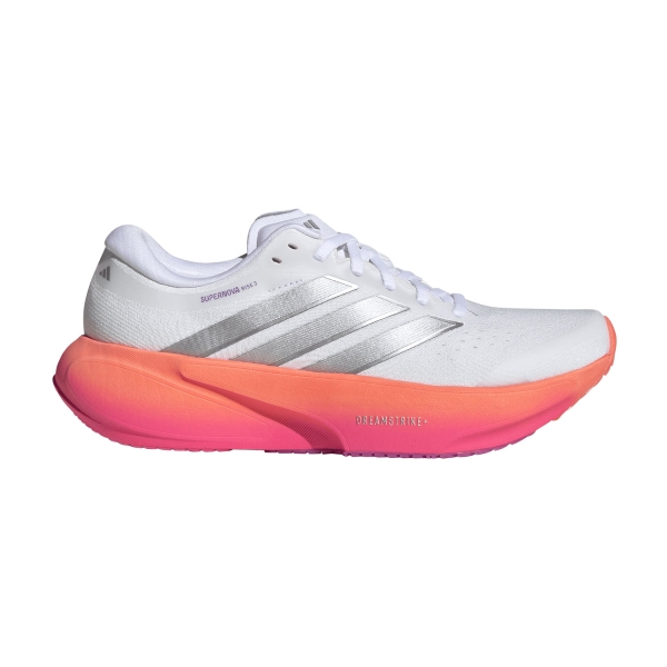 Zapatillas Running Neutras Mujer adidas Supernova Rise 3  FTWR White/Silver Metallic/Lucid Pink JR7375