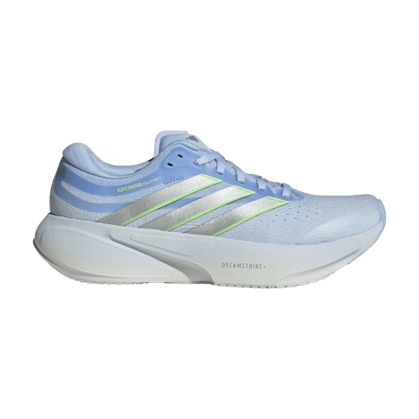 Woman's Structured Running Shoes adidas Supernova Solution 3  Crystal Sky/Silver Metallic/Lime Burst JR7395