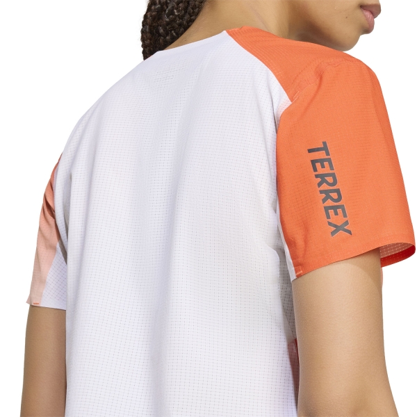 adidas Terrex Xperior Pro T-Shirt - White/Semi Impact Orange