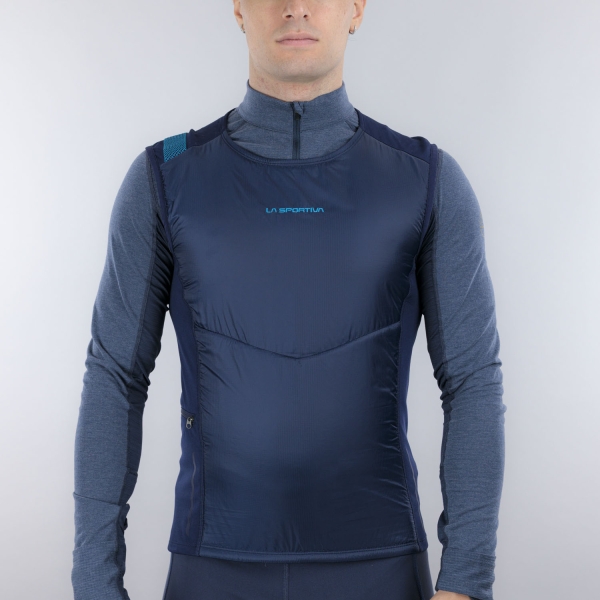 Chaquetas Trail Running Hombre La Sportiva Blizzard Insulated Chaleco  Deep Sea/Tropic Blue ZARV018B43B14