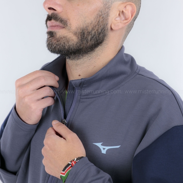 Mizuno Athletics Sweatshirt - Odyssey Gray/Baritone Blue