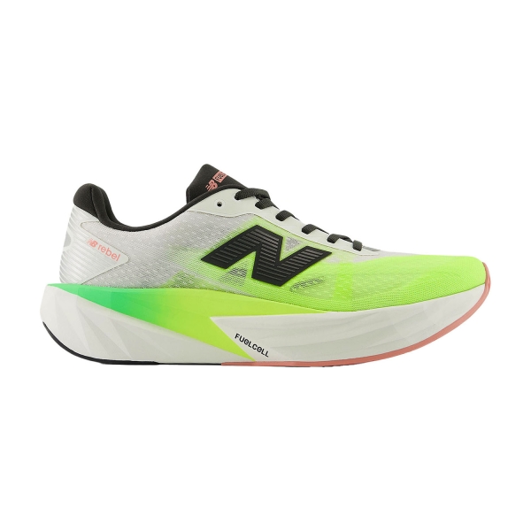 Scarpe Running Performance Uomo New Balance FuelCell Rebel v5  White/Mint Flash/Lime Leaf MFCXEM5