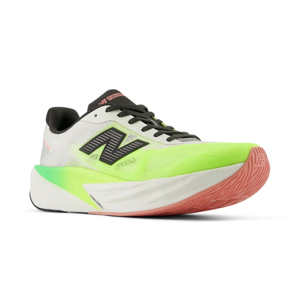 New Balance FuelCell Rebel v5 - White/Mint Flash/Lime Leaf