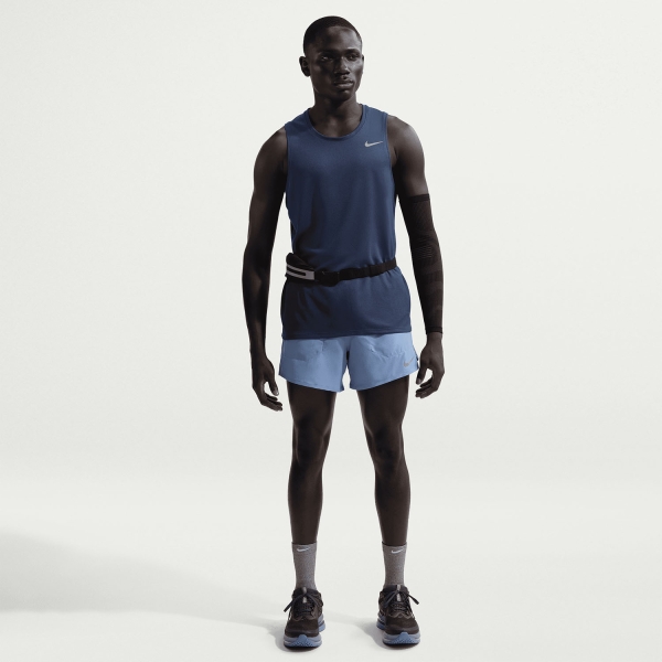 Nike Dri-FIT Miler Run Tank - Midnight Navy/Reflective Silver