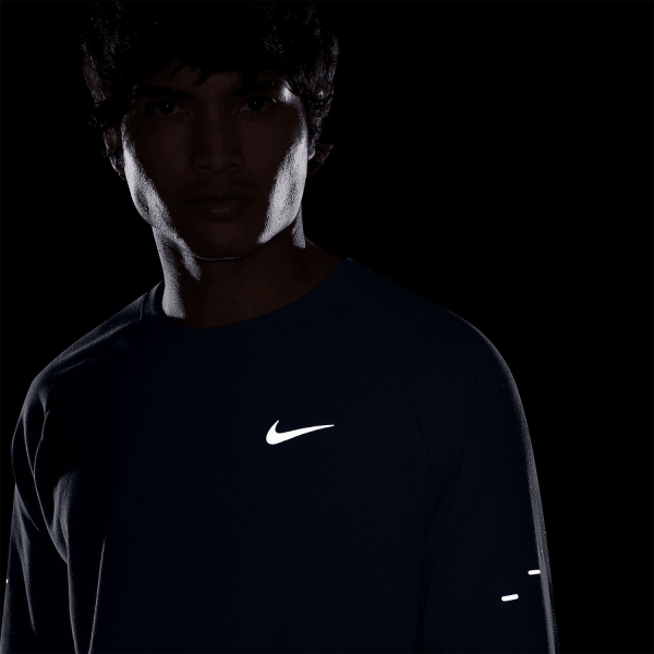 Nike Dri-FIT Stride Waffle Shirt - Midnight Navy/Reflective Silver