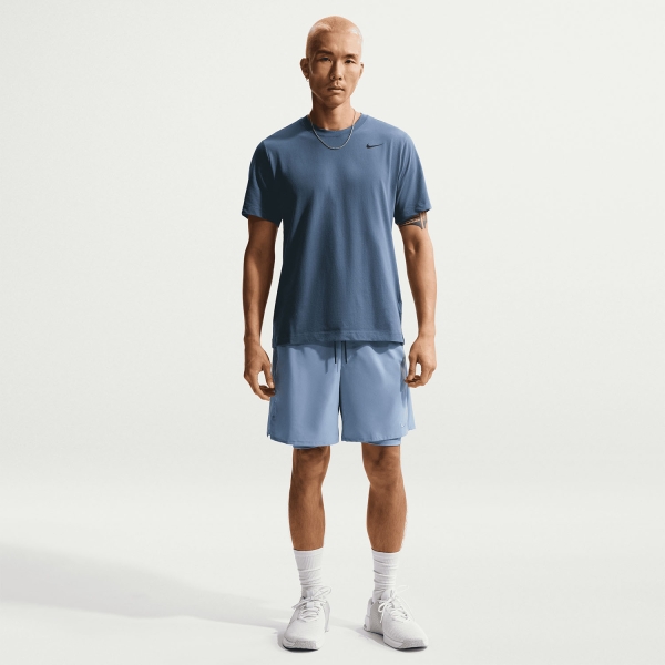 Nike Dri-FIT Swoosh Logo Maglietta - Diffused Blue/Black