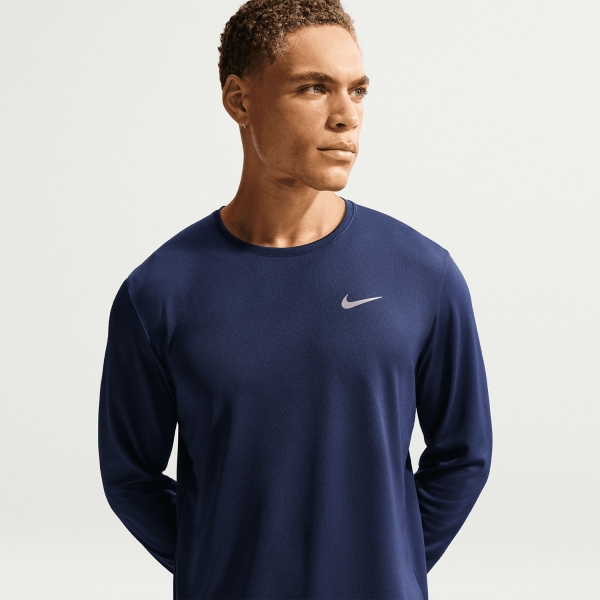 Nike Dri-FIT UV Miler Shirt - Midnight Navy/Reflective Silver