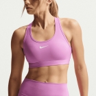 Nike Swoosh Reggiseno Sportivo - Light Magenta/White