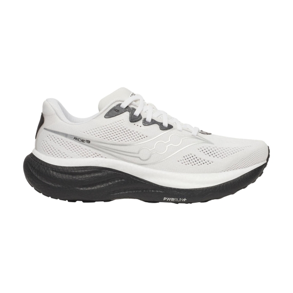 Scarpe Running Neutre Uomo Saucony Ride 19  White/Black S21055103