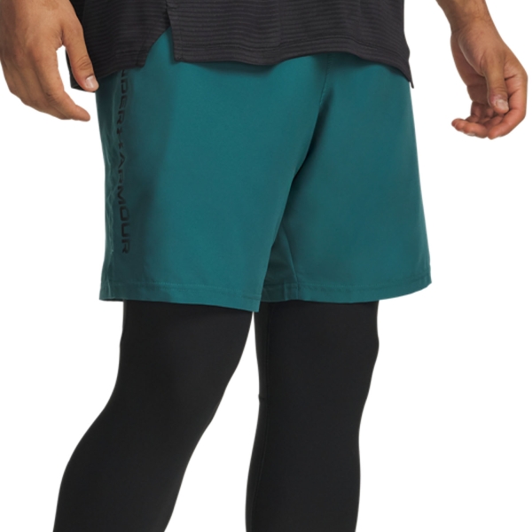 Pantaloncino Training Uomo Under Armour Woven Split 9in Pantaloncini  Rack Green 13833560338