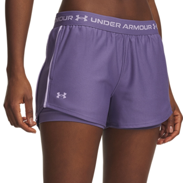 Pantaloncini Running Donna Under Armour Tech Play Up 2 in 1 3in Pantaloncini  Purple Luxe 13898950520