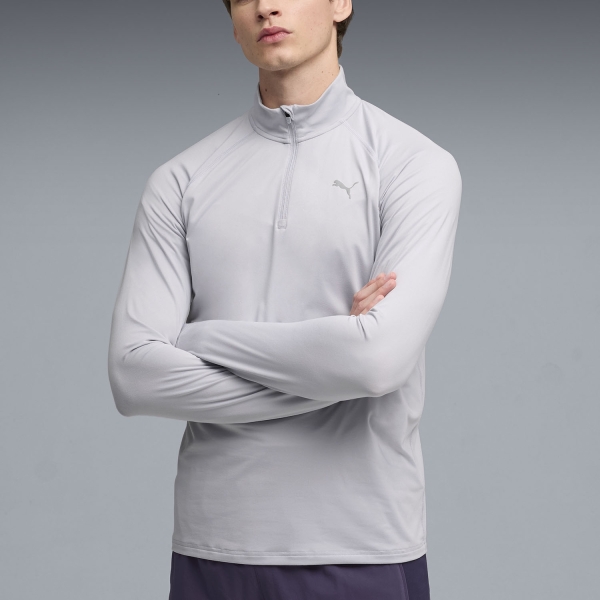 Men's Running Shirt Puma Velocity CLOUDSPUN Shirt  Vibrant Silver 52662782