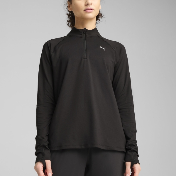 Women's Running Shirt Puma Velocity CLOUDSPUN Shirt  Black 52665001