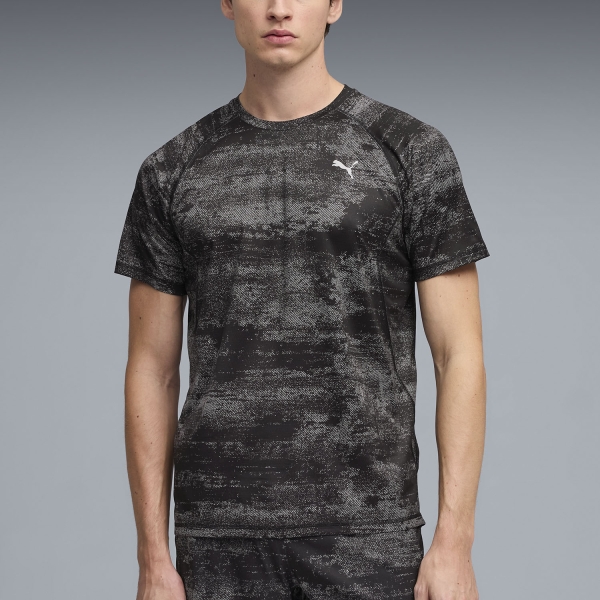 Camisetas Running Hombre Puma Velocity AOP Camiseta  Black 52841501