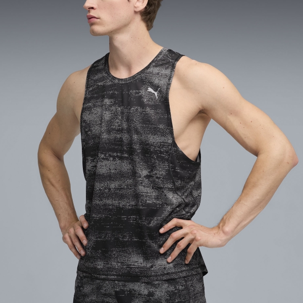 Top Running Hombre Puma Velocity AOP Top  Black 52841601