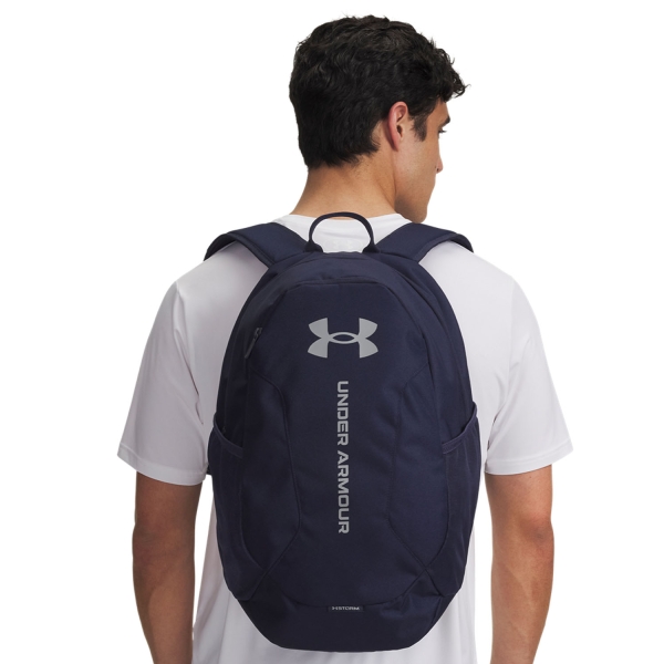 Under Armour Hustle Lite Logo Backpack - Midnight Navy/Steel
