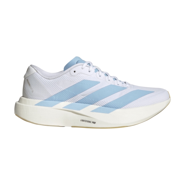 Women's Performance Running Shoes adidas adizero Evo SL WOVEN  FTWR White/Clear Blue/Matte Gold JQ4526