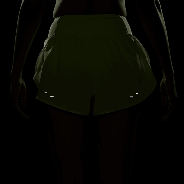 Nike Tempo Flow Swoosh 3in Shorts - Light Lemon Twist/Reflective Silver/White